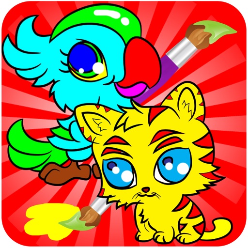 Animal Coloring Books - Drawing Painting  Games For Kids Icon