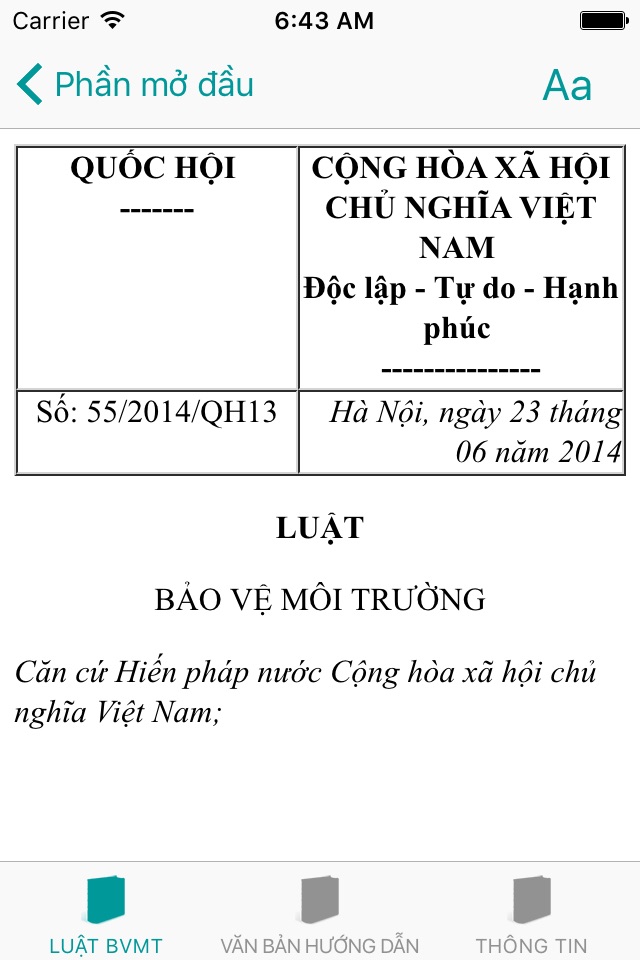 Luật Bảo Vệ Môi Trường 2014 screenshot 2