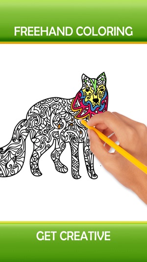 Animal Art Designs - Zen Therapy Adult Coloring Book(圖3)-速報App