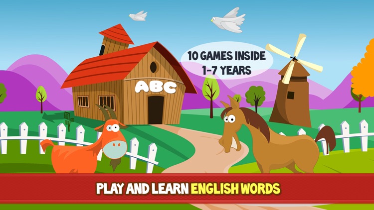 Farm Adventure for Kids - Educational game with animals and letters for children, toddlers, babies, boys and girls