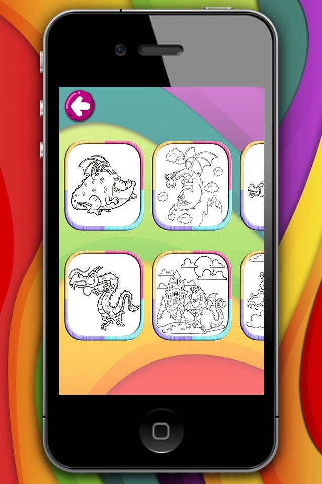 Dragons coloring book & paint fantastic animals screenshot 4