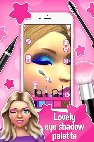 Princess Make Up Salon Games 3D: Create Fashion Makeover Looks for Superstar Models screenshot 2