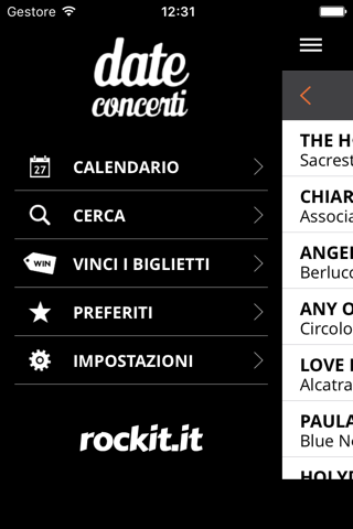 Date Concerti screenshot 2