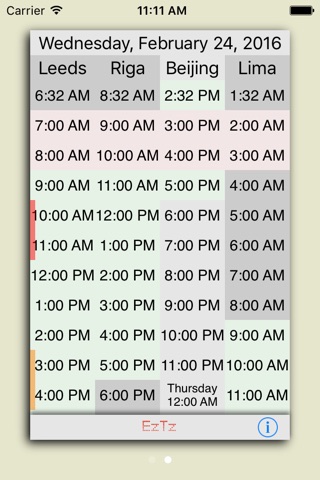 EzTz : Making Time Zones Easy! screenshot 3