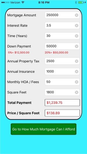 Mortgage Calculator with Affordability a