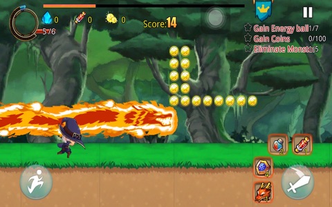 Ninja Fighter Parkour: New Forest Storm Adventure Run Game screenshot 2