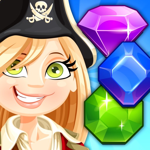 Pirates Treasure Quest - 3 in a Row Jewel Gems iOS App