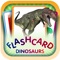 The application has sound flashcards with Dinosaurs