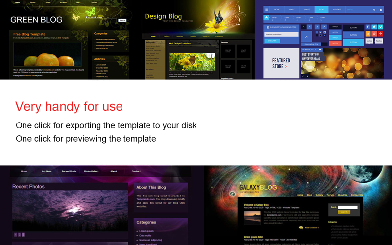 Website Template (Blog & Family) With Html Files Pack9 Business