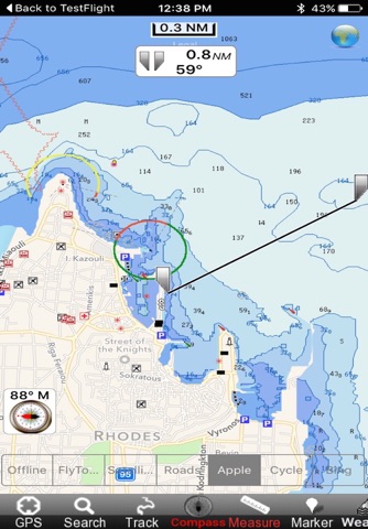 Rhodes - GR Island - GPS Chart screenshot 4