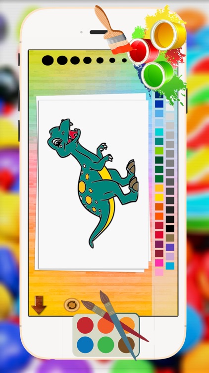 Little Dinosaur Coloring Pages Kids Painting Game screenshot-4