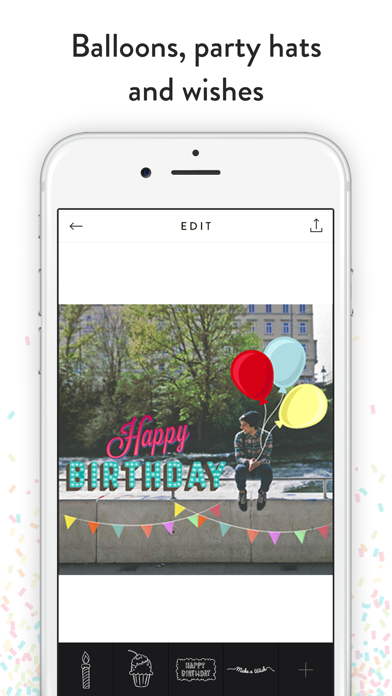 Birthday Stickers - Frames, Balloons and Party Decor Photo Overlays Screenshot 3