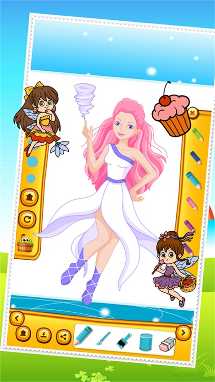 Beauty Fairy Princess Coloring Book Drawing for Kid Games screenshot-3