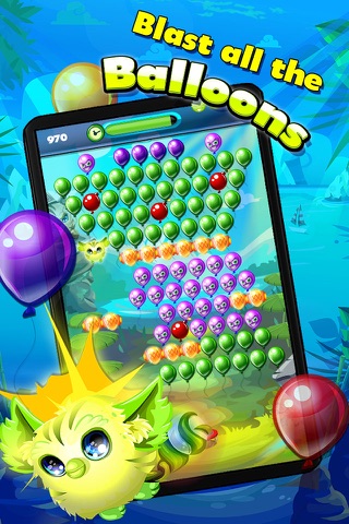 Lumin pop in Volcano Island, blast your way throw 60 colorful puzzles balloon games screenshot 4