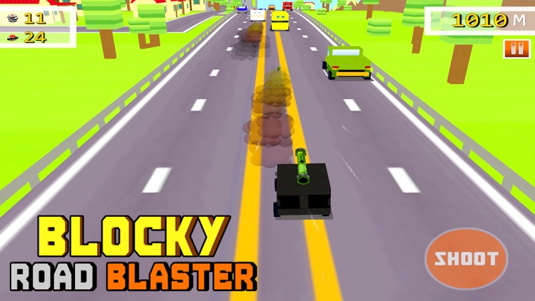 Blocky Road Blaster - 3D ( Fun Race & Shoot Game ) screenshot-4