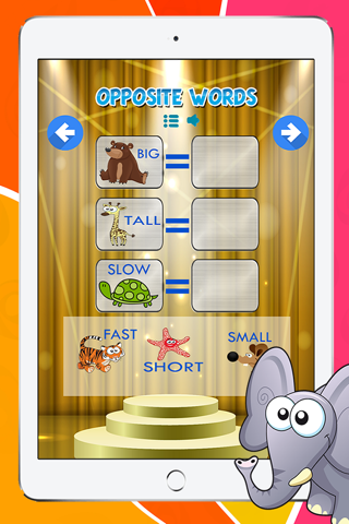 Learn English Vocabulary and Conversation Opposite for Kids screenshot 2
