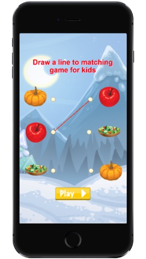 Draw a line to matching game for kids