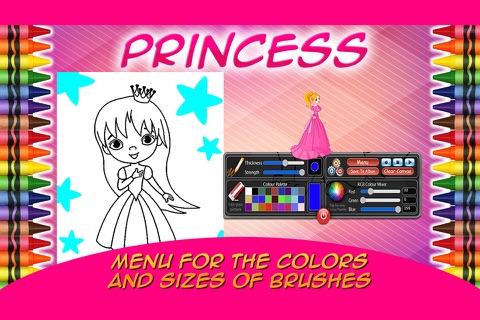 Princess Coloring Game - Girls Paint Games Coloring and Drawing - FREE screenshot 3