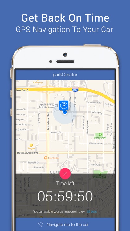 parkOmator – for Apple Watch meter expiration timer, notifications & GPS navigator to car location