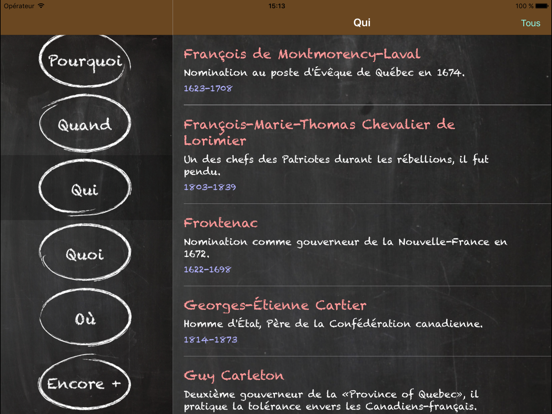Screenshot #6 pour Histoire du Québec