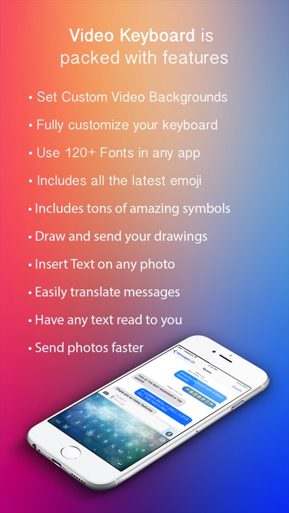 VideoKeys Keyboard - Set any video background and use symbols,fonts and new emoji screenshot-4