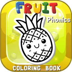 Fruits And Vegetables Phonics Coloring Book: English Vocabulary Learning Free For Toddlers & Kids!