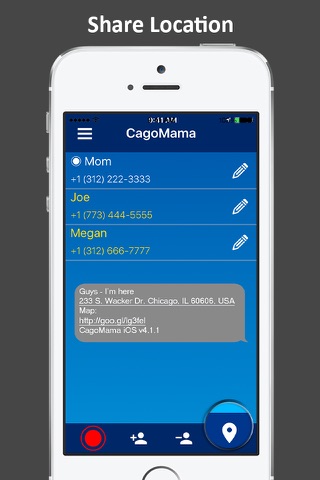 CagoMama Location Sharing screenshot 2