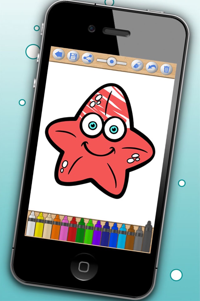 Sea Animal Coloring Book Game screenshot 2