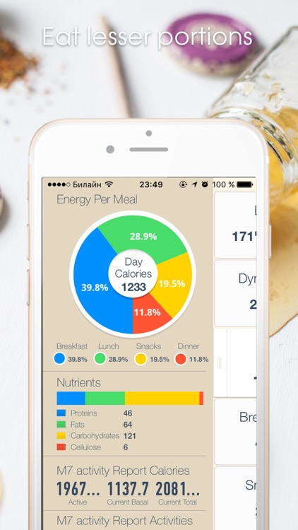 Сalorie counter and pedometer