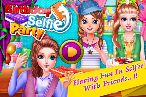 Birthday selfie party girls game screenshot 2