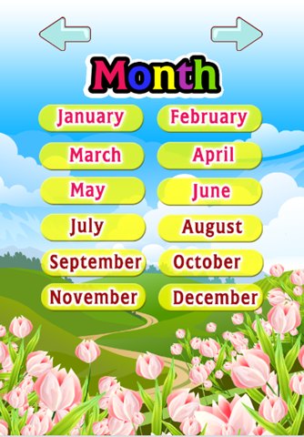 Learn English : Vocabulary : free learning Education games for kids : Days : screenshot 3