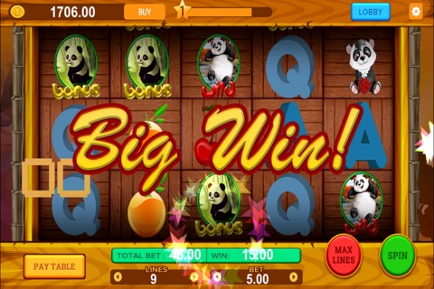 777 Wild Panda Party Slots - Pop the Casino for a Big Win screenshot 2