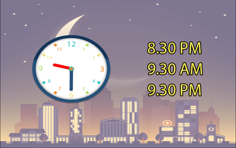 Learn to tell time with analog clock that suits for kids screenshot 3