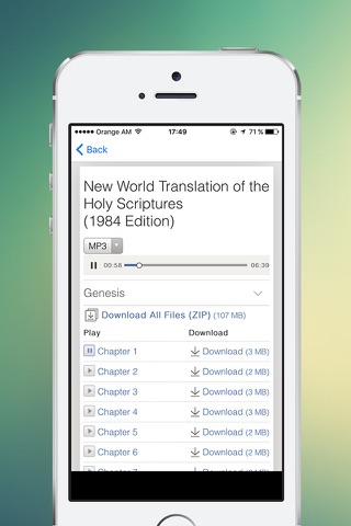 JW Audio Bible screenshot 3