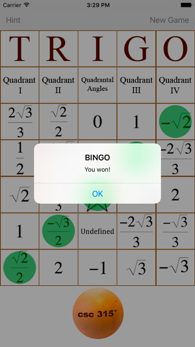 How to cancel & delete Trigo - Trig Bingo from iphone & ipad 2