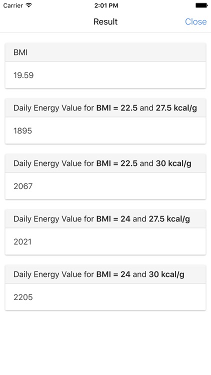 NutriCalc for Nutritionists