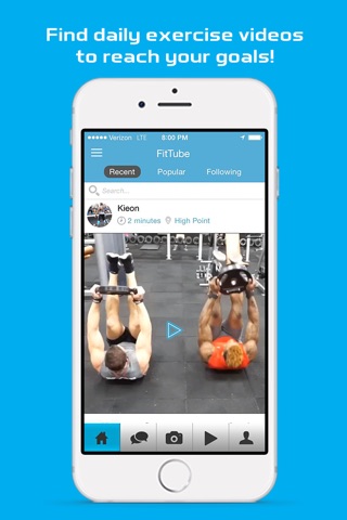 FitTube - social fitness videos screenshot 3
