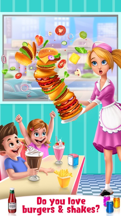 Burgers & Shakes - Fast Food Maker Screenshot 1