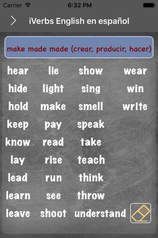 iVerbsEnglish (en Español) screenshot 2
