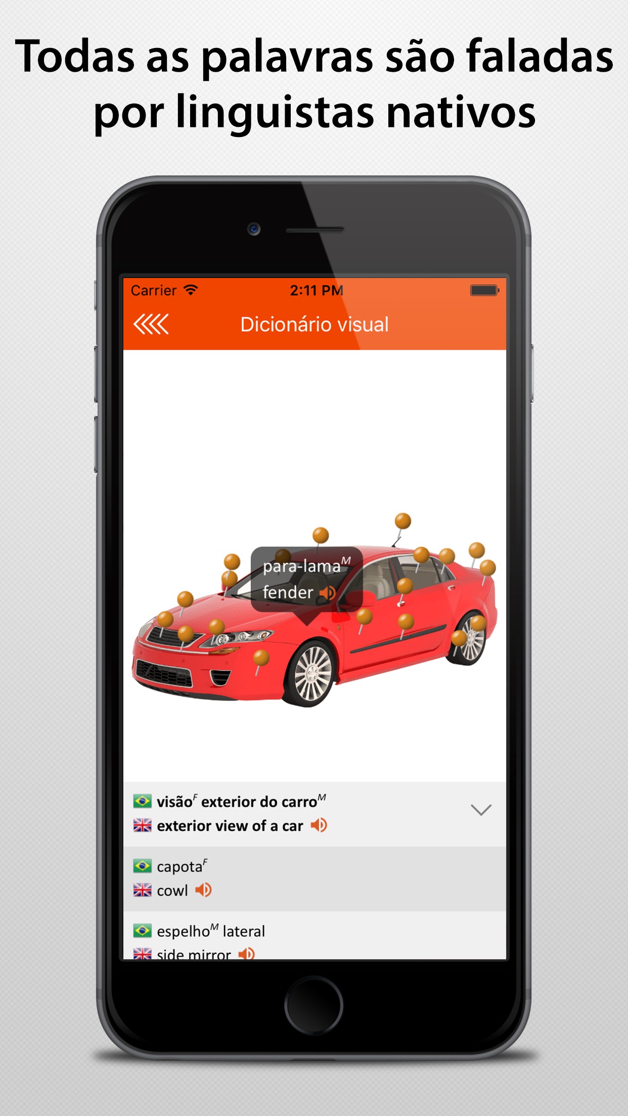 Screenshot do app Dicionário Visual JOURIST