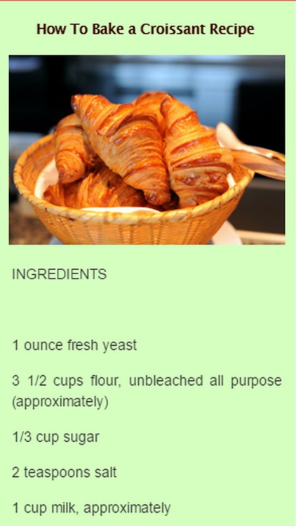 Croissants Recipes