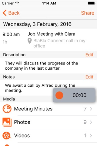 MEMO - Personal Meetings Organiser screenshot 3