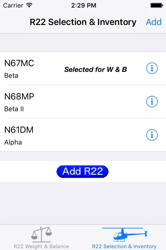 R22 Weight & Balance screenshot 4