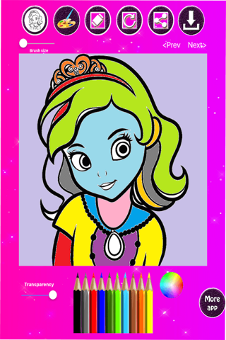 Princess Coloring Drawing Book screenshot 3