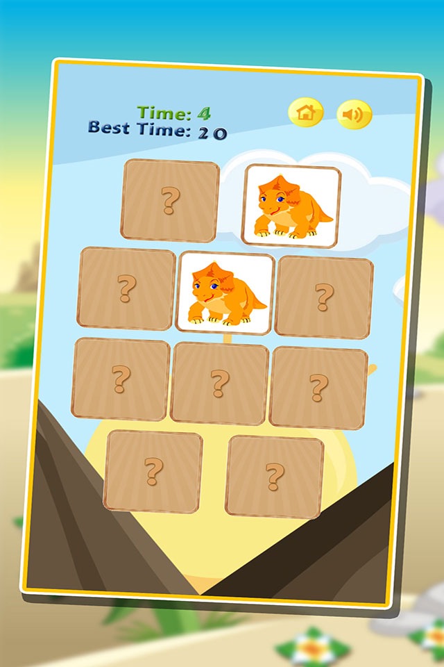 Dinosaur Memory Match - Cards Matching Puzzle Educational Games for Kids screenshot 3