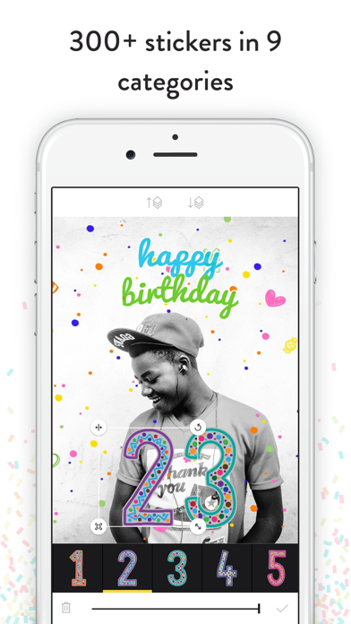 Birthday Stickers - Frames, Balloons and Party Decor Photo Overlays Screenshot 2