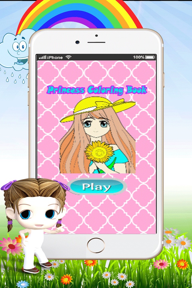 Games Princess coloring pages :  Art Pad Easy painting for little kids screenshot 3