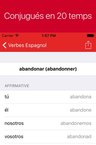 Spanish Verb Conjugator Pro screenshot 4