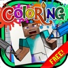 Coloring Book Painting Pictures Cartoon Free - "Minecraft Edition"