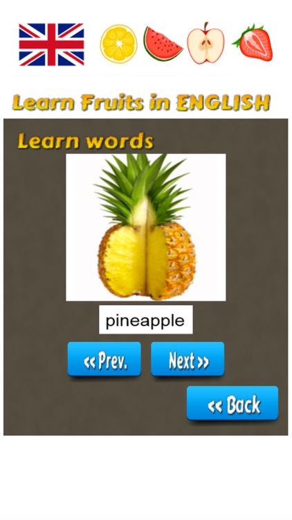 Learn Fruits in English Language